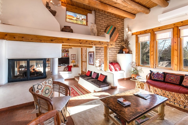 Smart TV, fireplace, DVD player