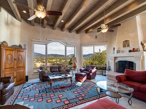 Fireplace, DVD player