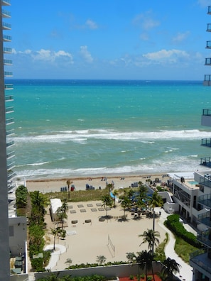 Enjoy stunning ocean views from your balcony, relax by the pool, and unwind on the beach with sun loungers and umbrellas.