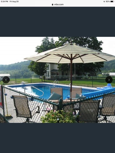 Lovely 4 bedroom 3 bath farmhouse with pool, located in Cooperstown, NY 