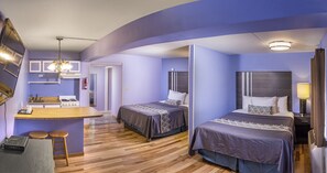 Deluxe Room, 2 Queen Beds, Kitchenette | Desk, laptop workspace, blackout drapes, free WiFi - Sunrise Inn Hershey (Hershey)