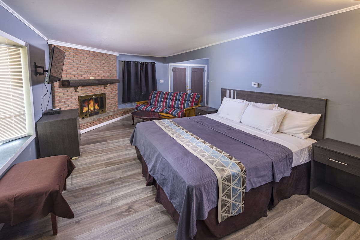 Chambre Premium, 1 très grand lit et 1 canapé-lit, cuisine