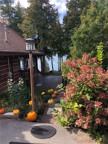 Waterfront Log Home, WiFi, 3 bedrooms, Direct TV, Fire Pit