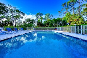 A heated pool