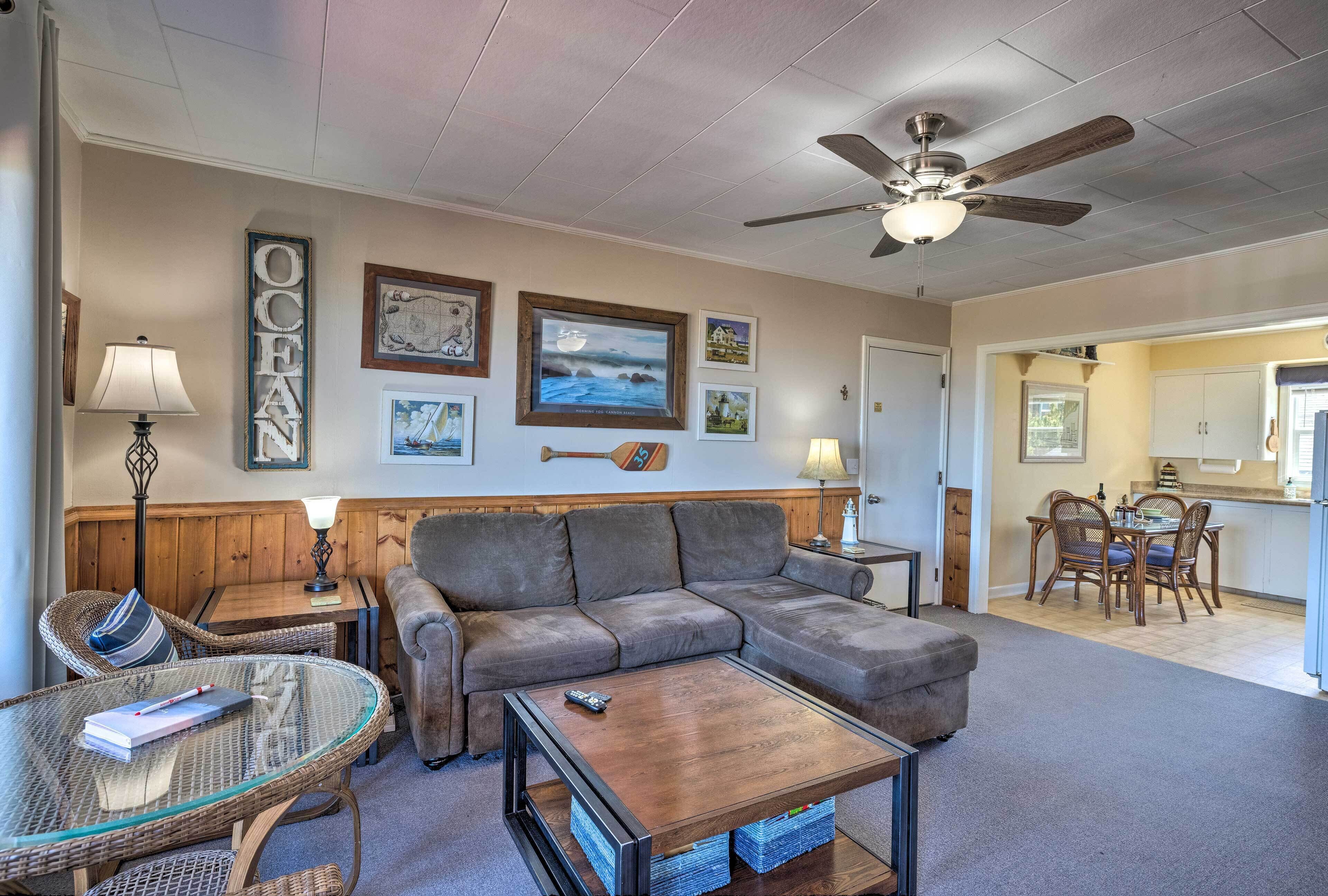 Rockaway Beach Escape w/ View: Steps to Sand!