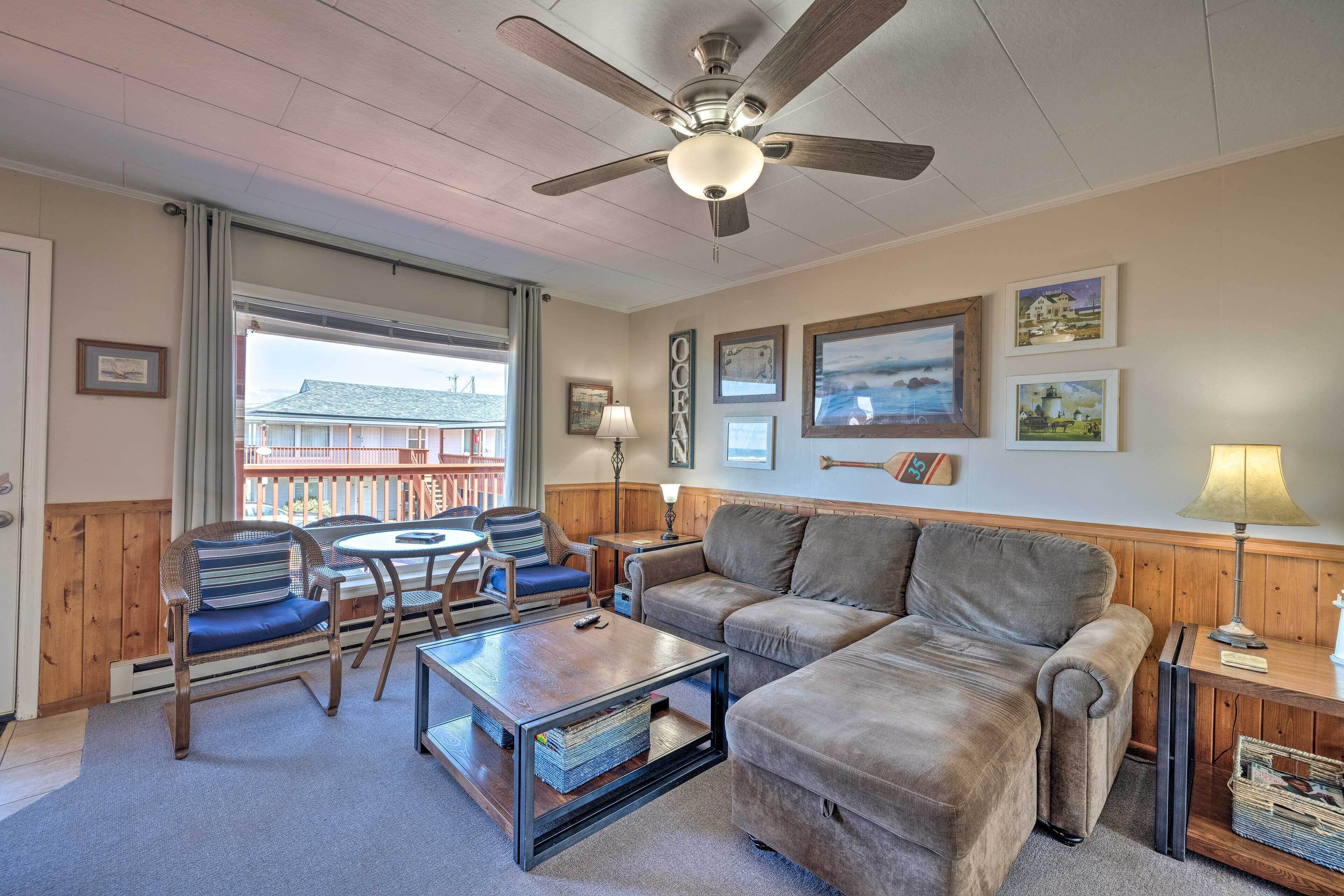 Rockaway Beach Escape w/ View: Steps to Sand!