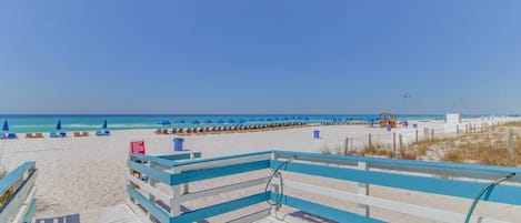 在海滩