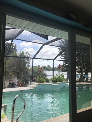 A heated pool
