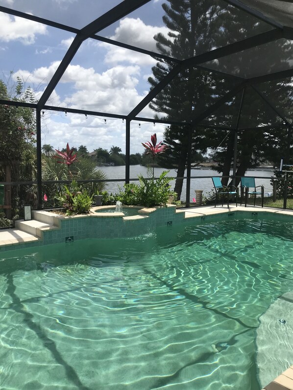 A heated pool