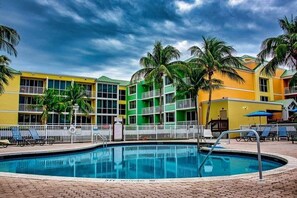 Outdoor pool, a heated pool