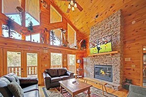 TV, fireplace, video games