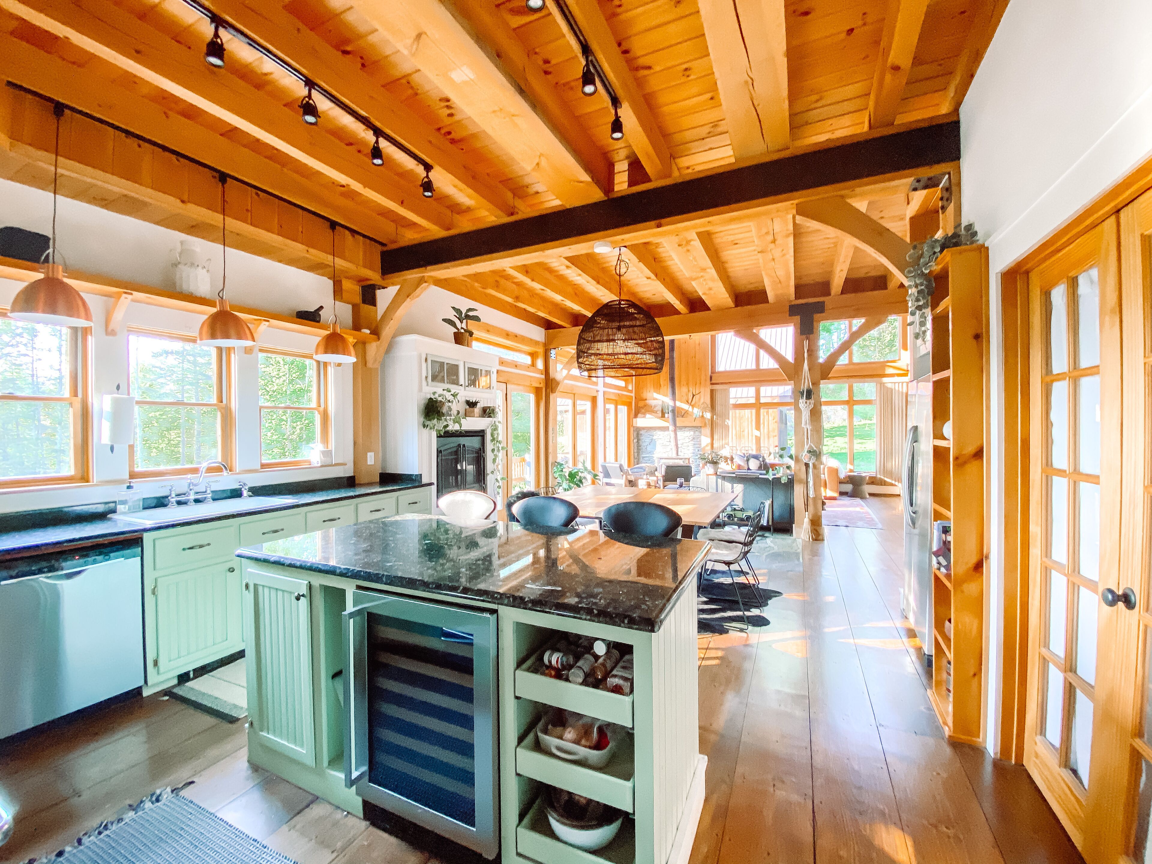 Modern Post & Beam near Stowe Village with Mountain Views and Private Waterfall