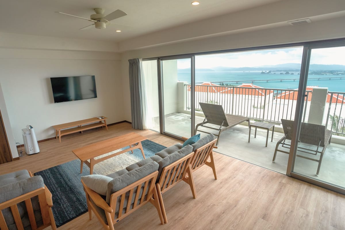 condo suite with ocean view, non smoking | 2 bedrooms, down duvets, desk, blackout curtains