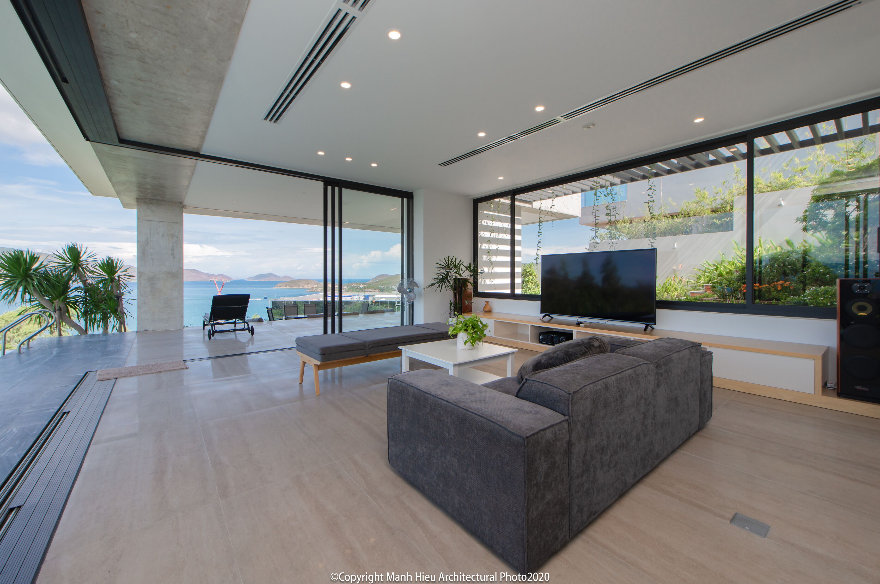 Luxury Villa, 4 Bedrooms, Private Pool, Ocean View | Living area | Flat-screen TV