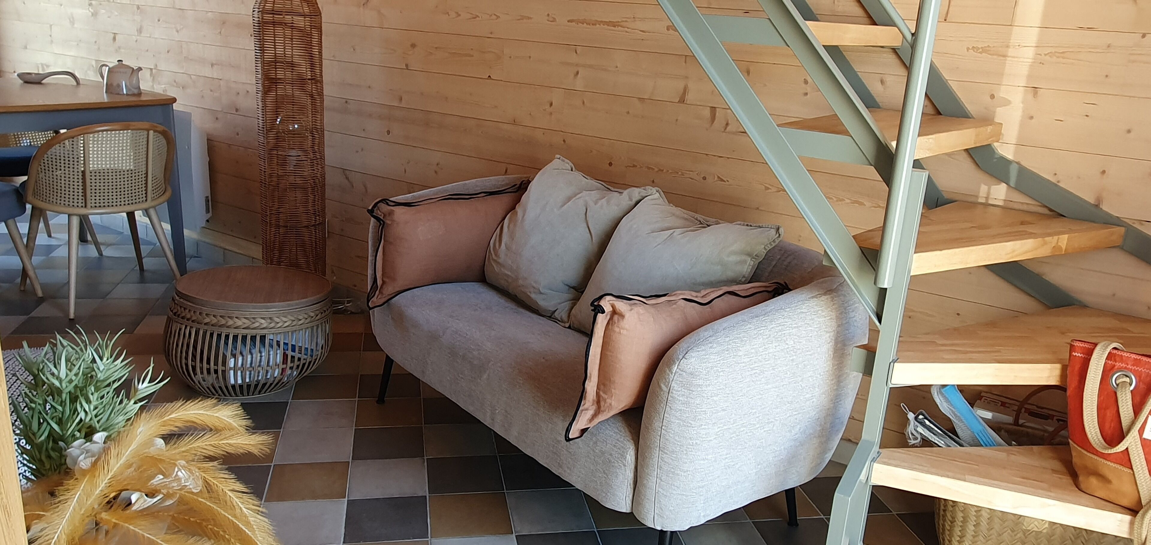 house with large garden and terraces in the bay of Mt Saint Michel in Normandy