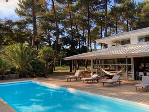 Outdoor pool, a heated pool
