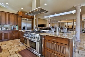 Fridge, microwave, oven, stovetop - The Palm Palace - Live like Royalty in this 8,000 sq.ft Mansion by Empire Polo! (Indio)