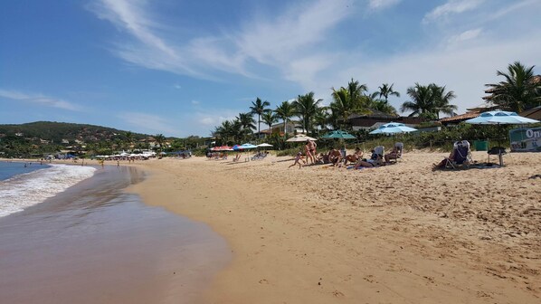 Beach nearby, sun-loungers