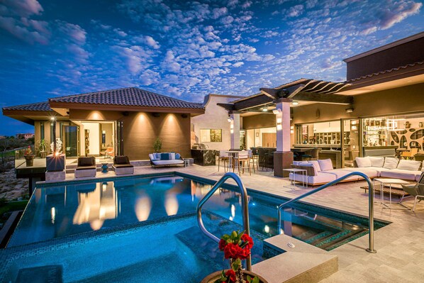 A heated pool