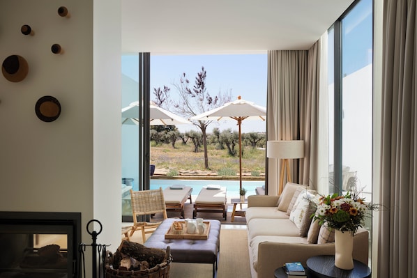 Villa, 2 Schlafzimmer, eigener Pool | Wohnbereich