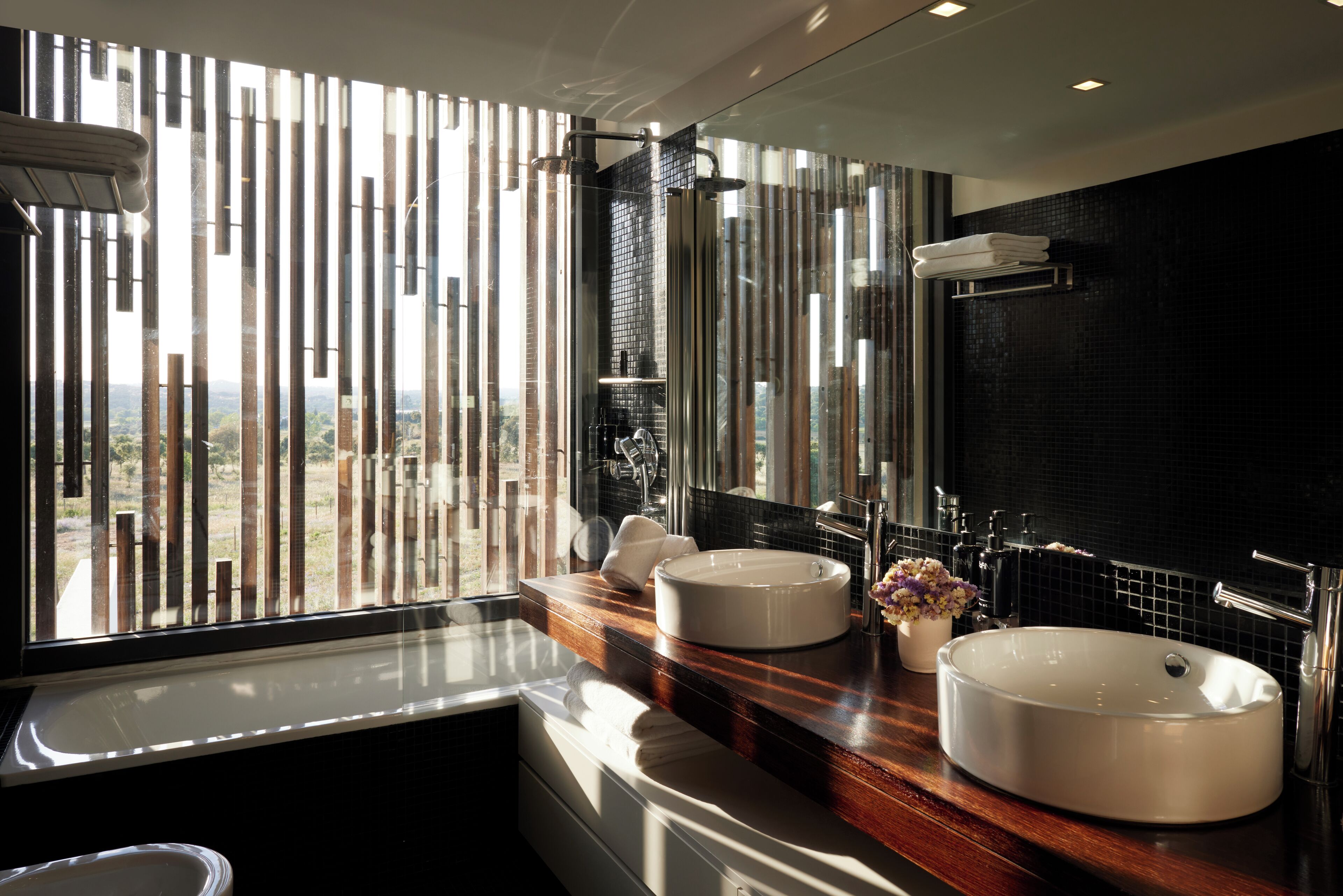 villa, 2 bedrooms, private pool | bathroom | bathtub, hair dryer, bathrobes, slippers