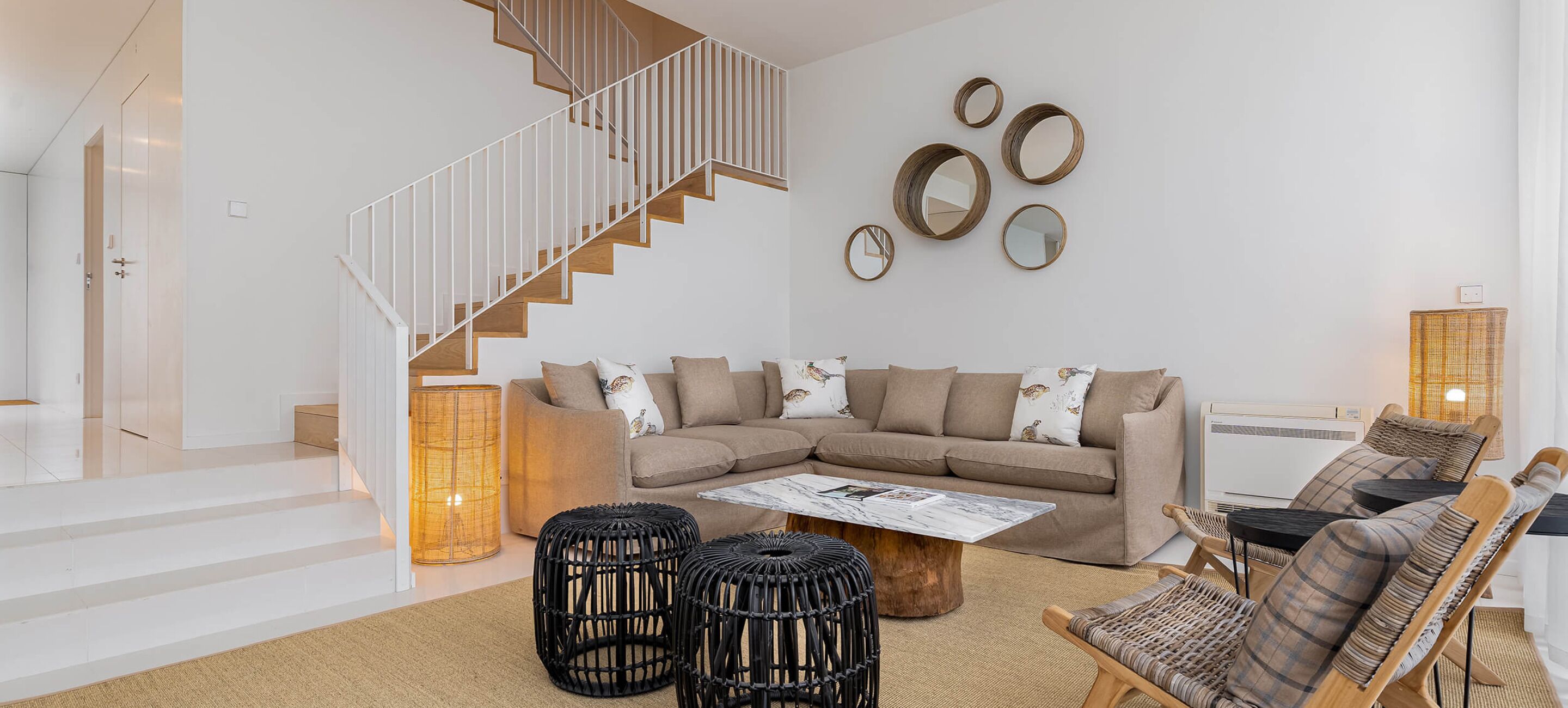 villa, 3 bedrooms, private pool | living area | flat-screen tv