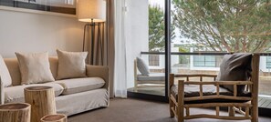 Double Room, Balcony (Garden & Pool View) | Living area