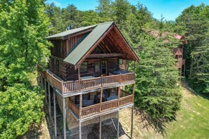 Exterior - Dreamy Forest Home, 2 Decks, Hot Tub, Outdoor Pool | 10 Mins to Broadway, Perfect for Groups, 24 Hour Hospitality, Sleep 10 w/ Wraparound Deck, Scenic Views & Access to Resort Pool,  Near The Parkway, Tanger Outlets & Dollywood (Pigeon Forge)