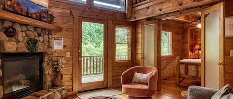 TV, lareira, serviços de streaming, escritórios