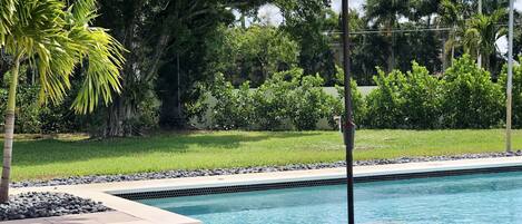 Piscine extérieure, piscine chauffée