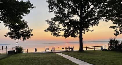 Beautiful waterfront home with private beach.