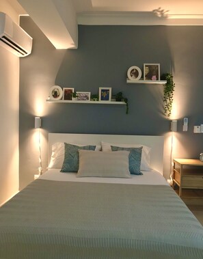 1 habitación, tabla de planchar con plancha, wifi y ropa de cama 