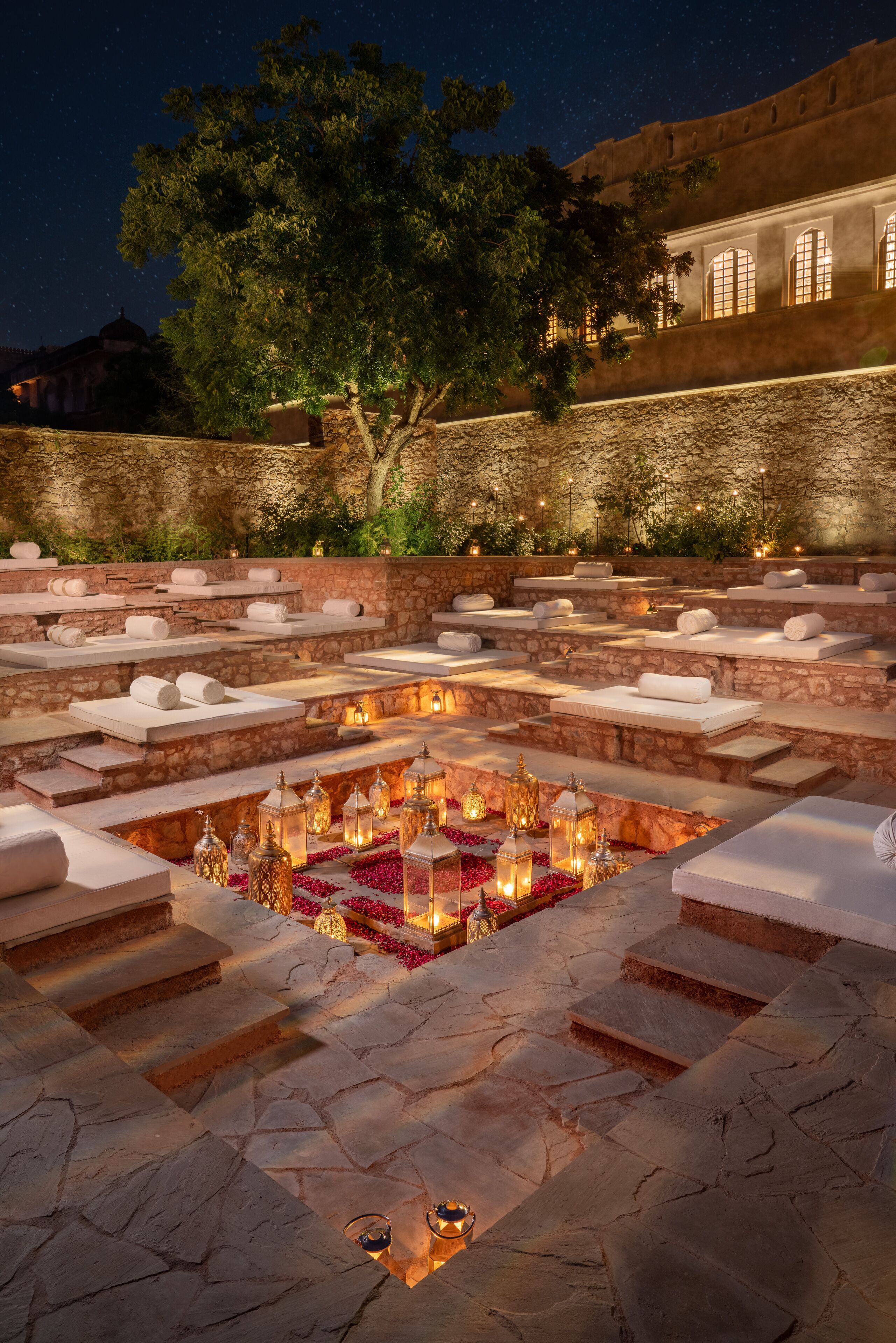 Outdoor wedding area