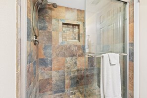 Hair dryer, towels, toilet paper