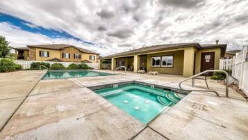 Outdoor pool, a heated pool