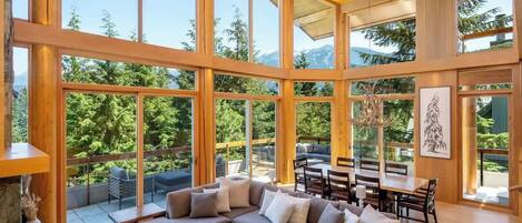 TV, fireplace, offices