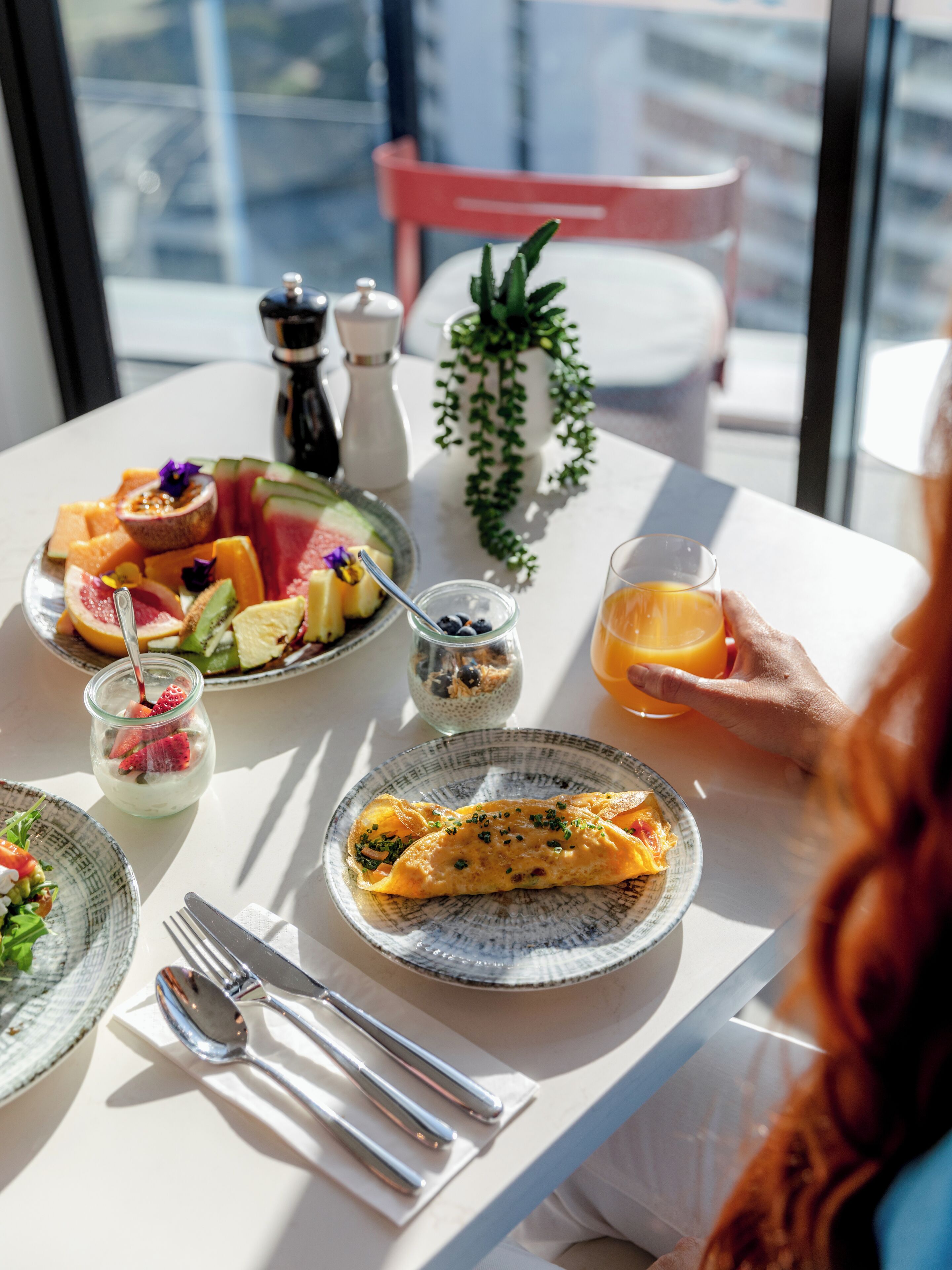 daily buffet breakfast (aud 39.90 per person)