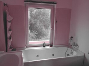 Baignoire, baignoire à remous, séchoir à cheveux, bidet