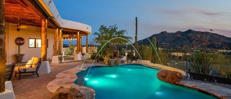 Outdoor pool, a heated pool