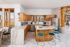 Fridge, microwave, oven, stovetop - Starscape - An Enchanting Cave Creek Estate (Cave Creek)