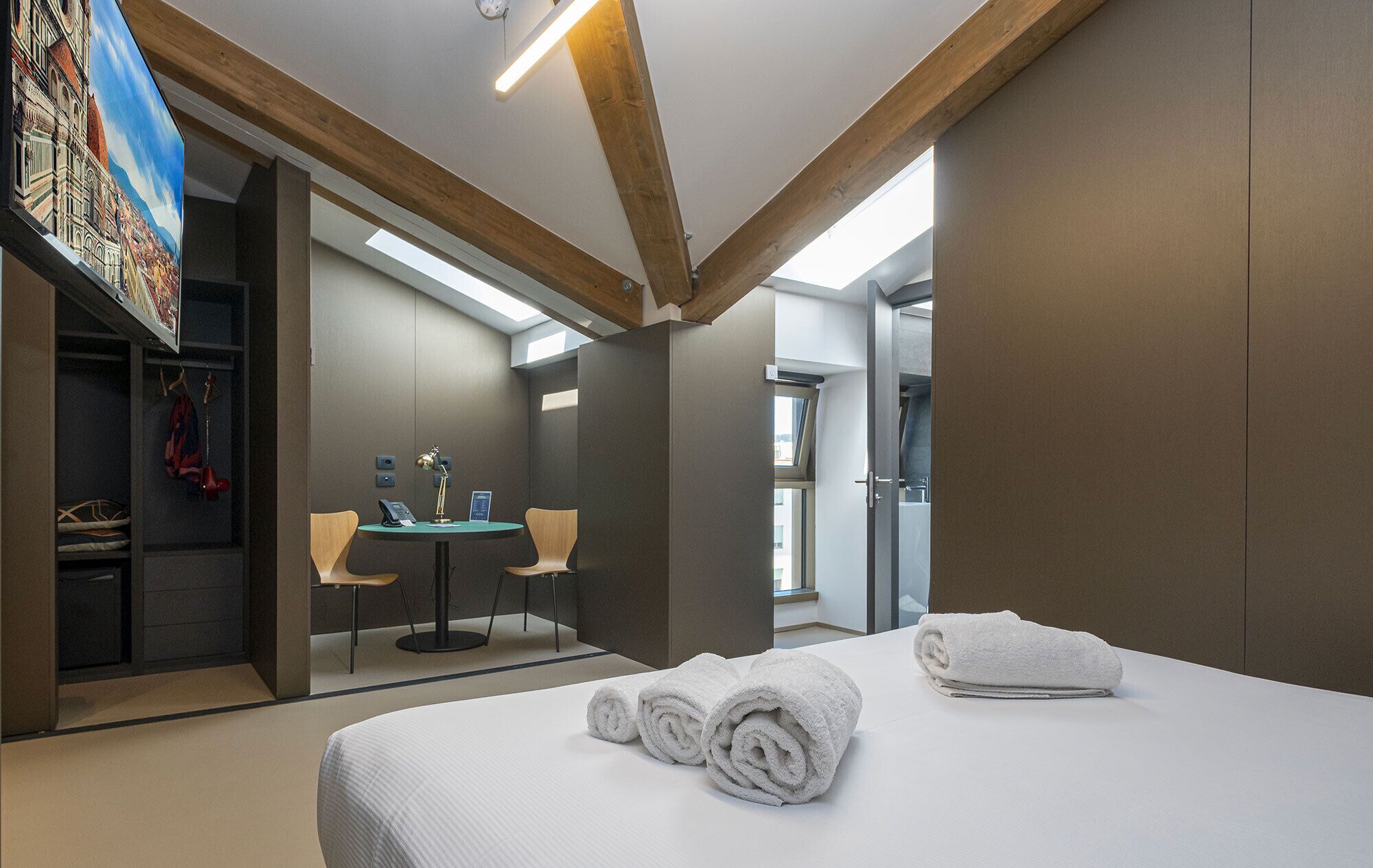 Desk, laptop workspace, blackout curtains, soundproofing