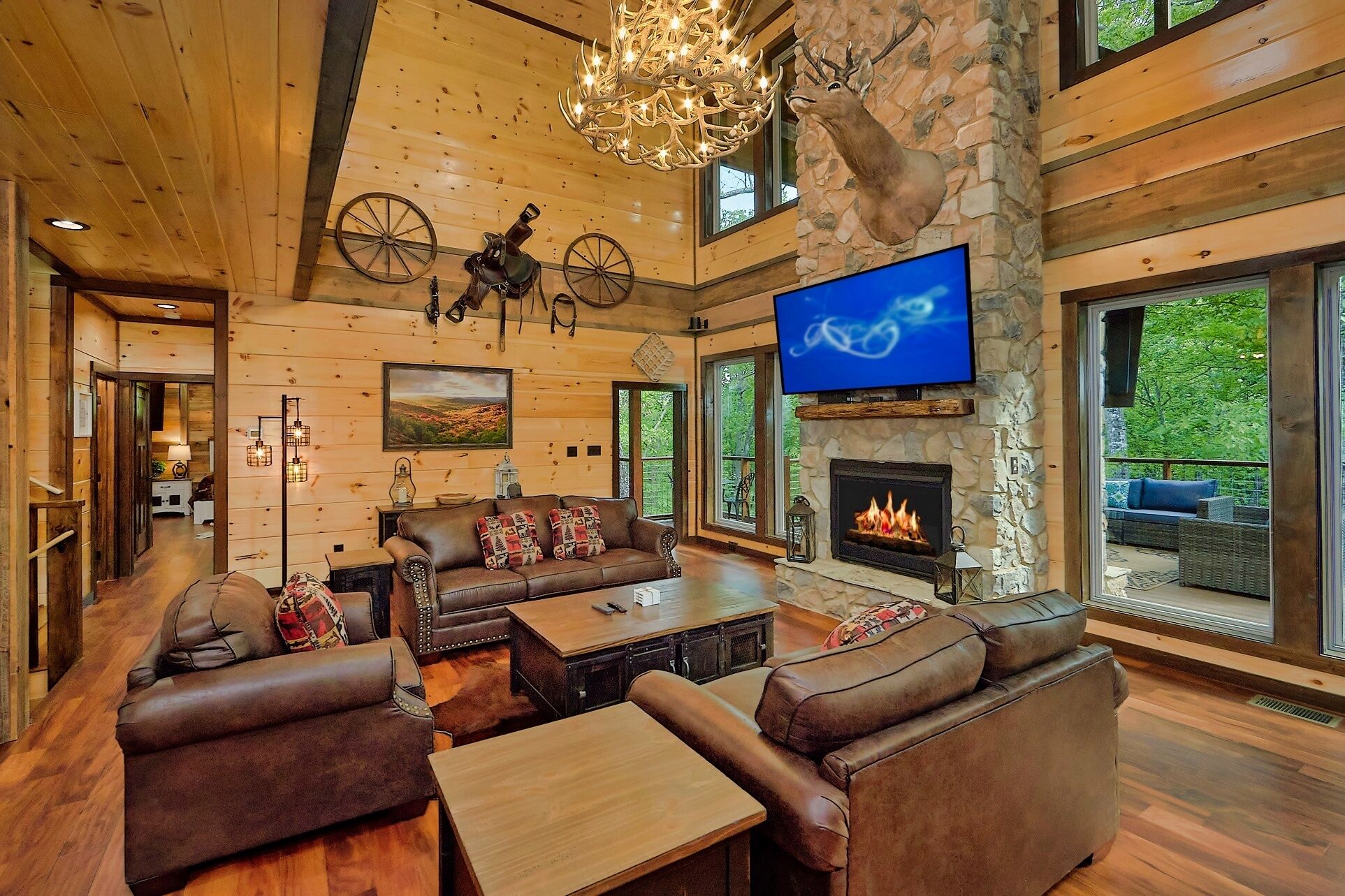 Incredible Cabin with Private Indoor Pool, Theater, Views and Outdoor Living