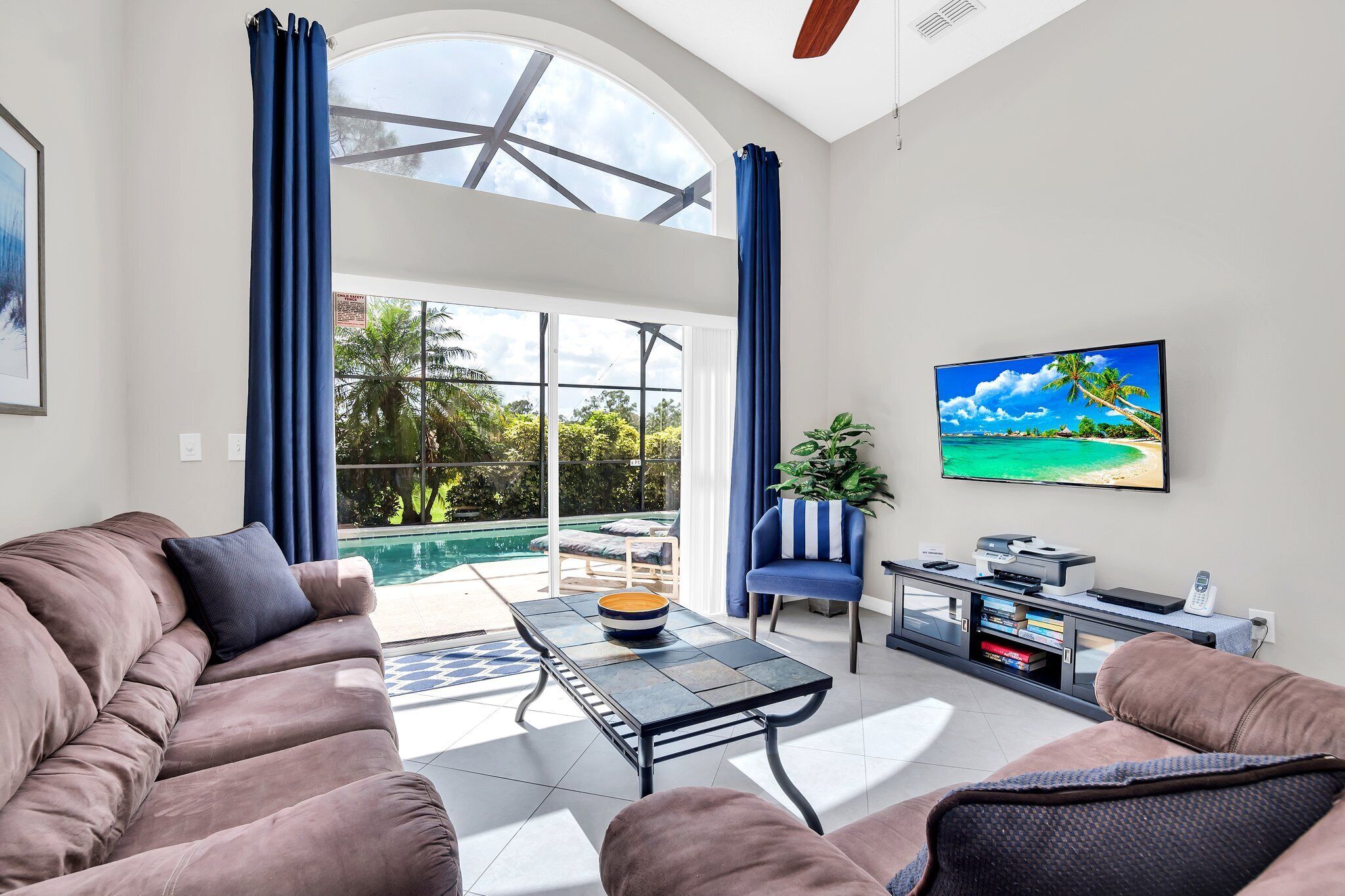 Smart TV, video games, DVD player, foosball