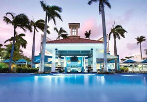 Outdoor pool, a heated pool