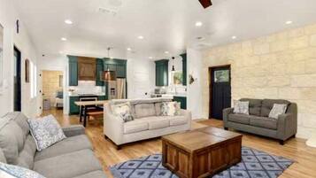 TV connectée, cheminée, jeux vidéo, lecteur de DVD