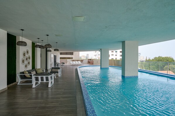Outdoor pool - Amazing Harmony Apt 17FLR in LaJulia @Pool*Gym*Spa (Santo Domingo)