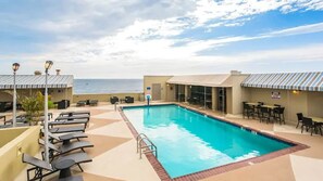 Indoor pool, outdoor pool - Beach Quarters Resort Oceanfront condo with Oceanfront balcony! (Virginia Beach)