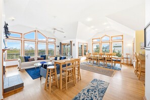 TV, DVD player, stereo