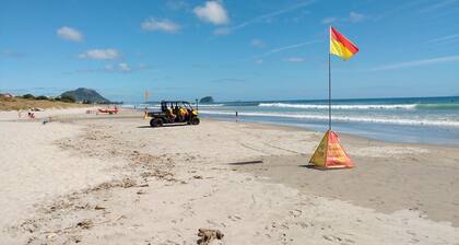 Omanu Beach Break - Walk across the road to the beach, close to golf