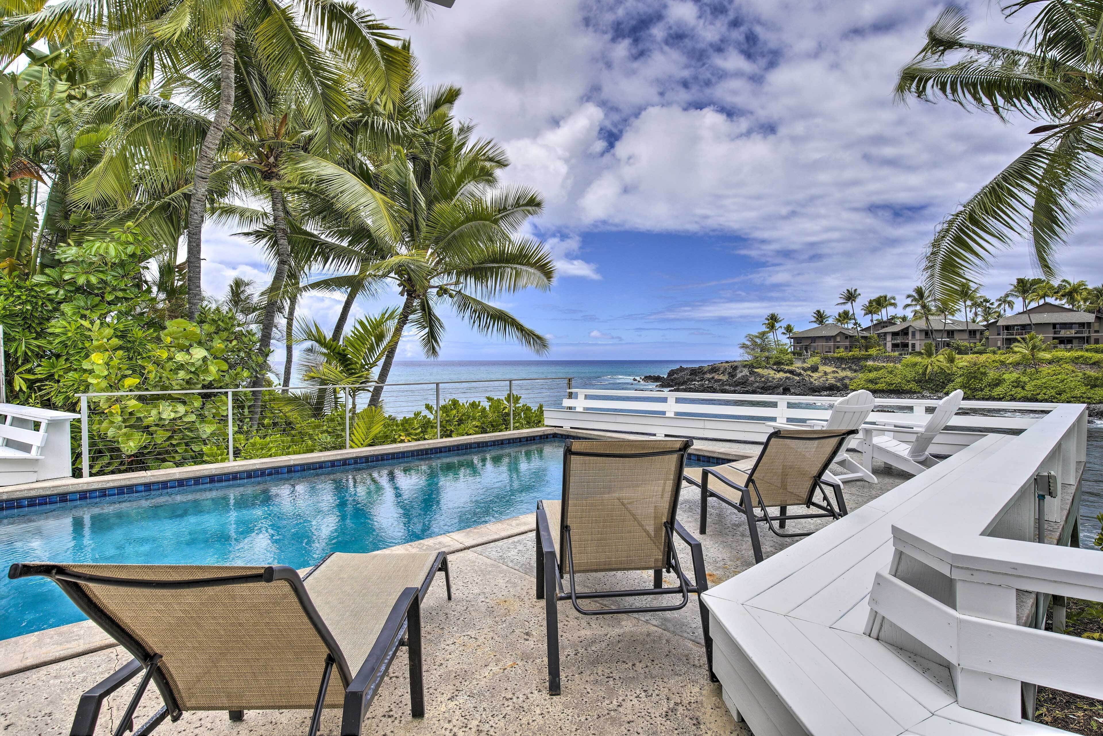 Ocean-View Kailua-Kona Escape w/ Private Pool!
